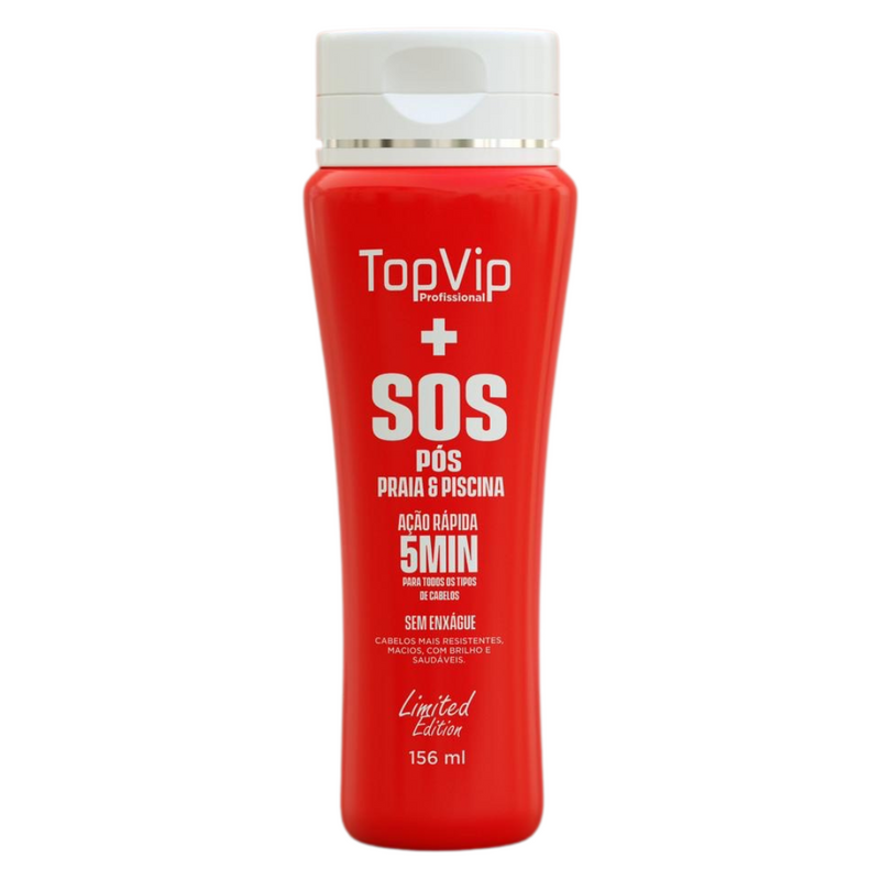 Top Vip Cosmetics SOS After Beach/Piscina Cuidados com os cabelos/Leave-in/5 min Ação rápida/5oz