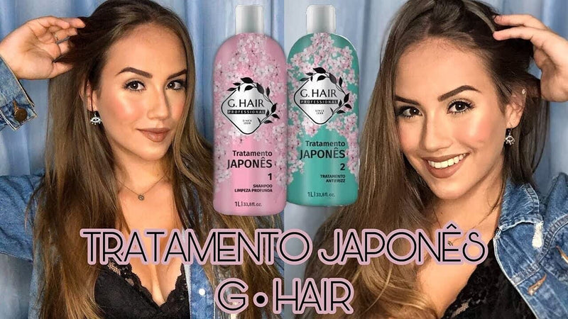 G.Hair Tratamiento Japonés Cepillo Progresivo 2x1Litro/Bloqueo Brasileño