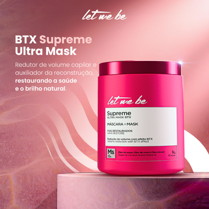 Let Me Be Btox Capilar Supremo 1kg/Reduce Volumen - Let me Be | Tratamiento de Queratina Brasileña | Cabello B-tox| Sistema Alisador Alisado