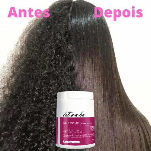 Let Me Be Btox Capilar Supremo 1kg/Reduce Volumen - Let me Be | Tratamiento de Queratina Brasileña | Cabello B-tox| Sistema Alisador Alisado