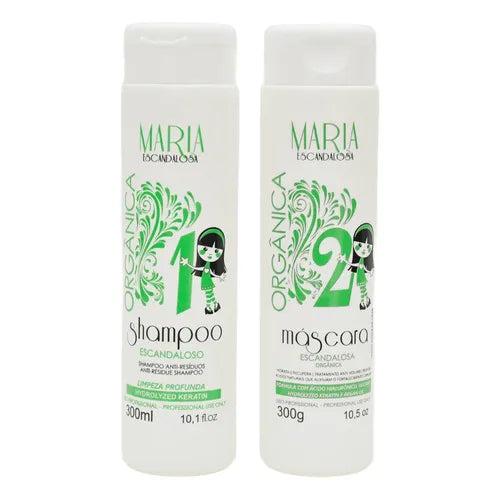 Bonequinha Escandalosa Orgánica Progresiva 2x300/ 2x10.1fl.oz - Bonequinha Escandalosa | Tratamiento de queratina brasileña 
