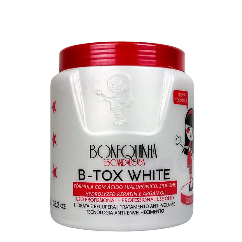 Bonequinha Escandalosa Capilar Btox Branco 1Kg/35.2fl.oz - Bonequinha Escandalosa | Tratamento de Queratina Brasileira