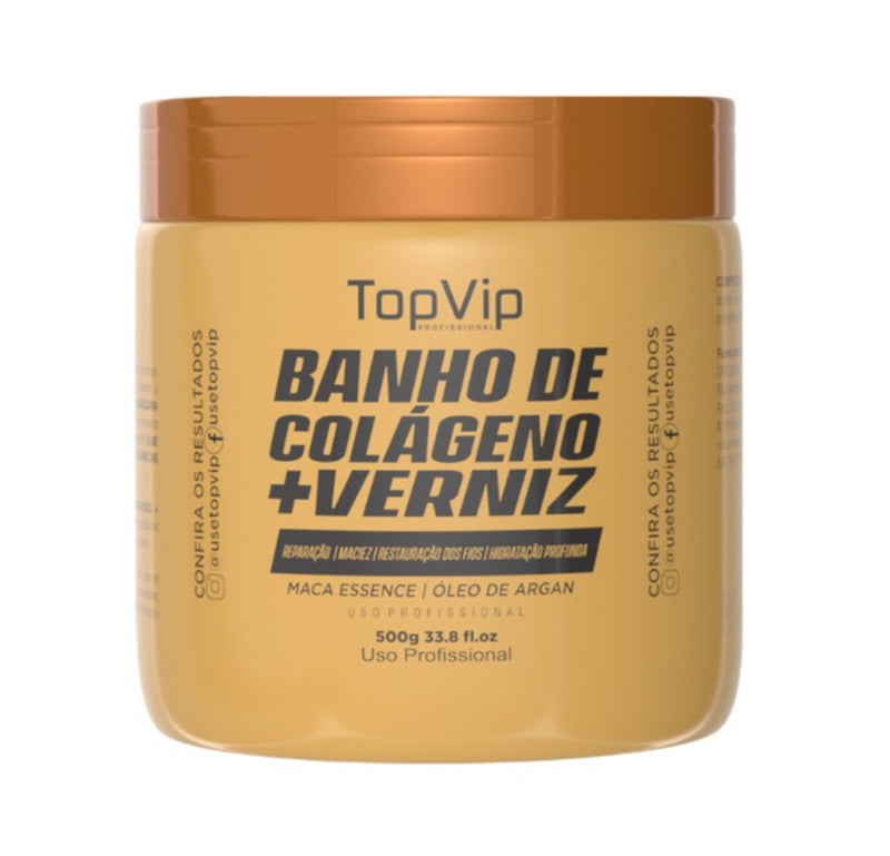 Top Vip Máscara Capilar Banho Colágeno + Verniz 500g