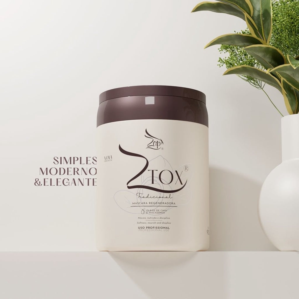 Zap Ztox Professional Straights and Eliminates the Frizz 950g/33.51fl.oz. - Zap Cosmetic | Brazilian Keratin Treatment | Hair B-tox | Straightening Smoothing System
