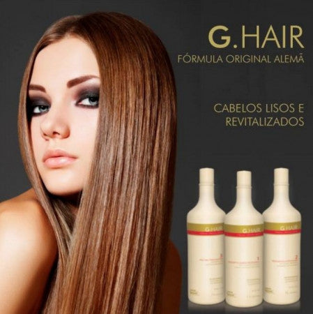 G.Hair Fórmula original alemana 3x300ml/10,14fl.oz Cepillo progresivo - Ghair | Tratamiento de queratina brasileña