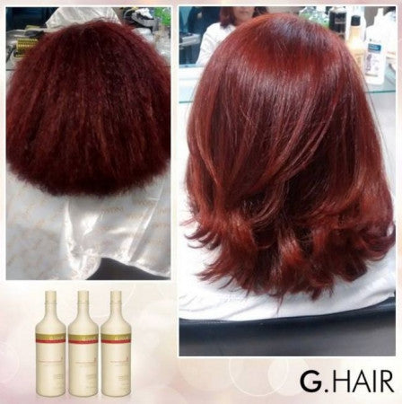 G.Hair Fórmula original alemana 3x300ml/10,14fl.oz Cepillo progresivo - Ghair | Tratamiento de queratina brasileña