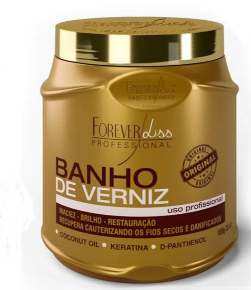 Forever Liss Banho de Verniz Máscara Capilar Hidratação Profunda 950 gr/Home Hair Care