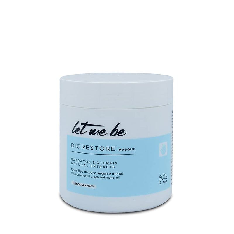 Let Me Be Mask Biorestore Extractos Naturales Mandioca Tratamiento Instantáneo Cuidado del Cabello 500g/17.6 oz/Cuidado en el Hogar