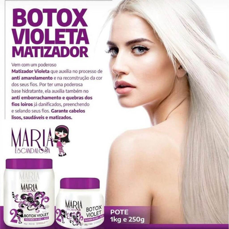 Applying Bonequinha Escandalosa Btox Violet Mask for Volume Reduction and Smoothing