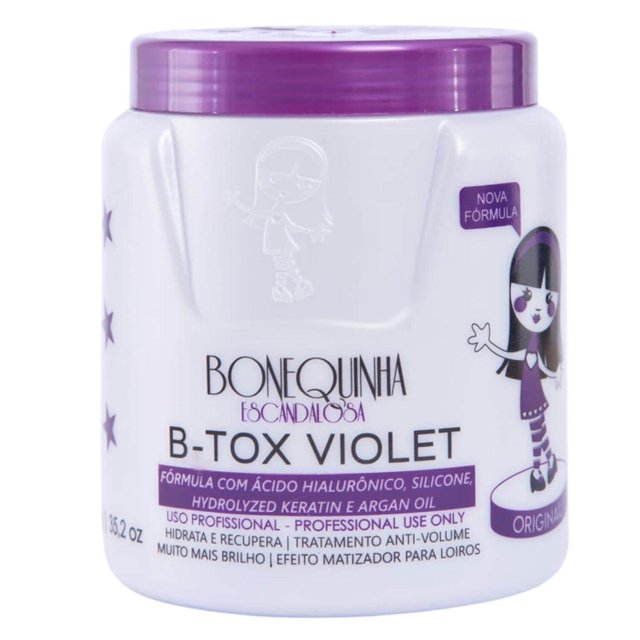 Bonequinha Escandalosa Violet Btox with Macadamia and Argan Oils for Nourished Hair