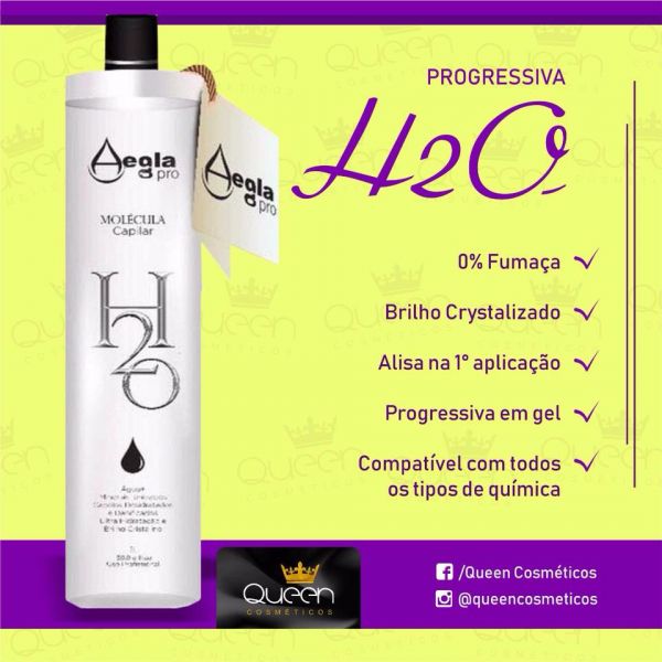 300ml bottle of H2O No Smoke Treatment Gel by Aegla Pro for progressive hair treatment.