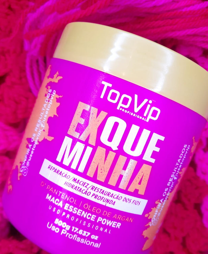 Exqueminha Top Vip Hair Mask with Collagen and Argan Oil for Hydration and Shine