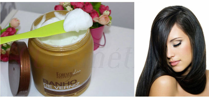 Anti-frizz effect with Forever Liss Banho de Verniz Hair Mask