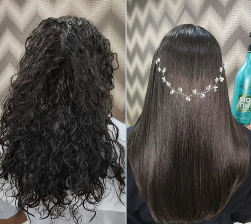 Formaldehyde-free keratin treatment with biotin and Oxotamine for healthier hair