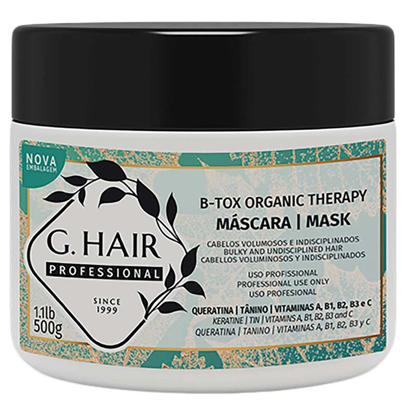 G.Hair Organic Therapy Mask for Brazilian Keratin Treatment - 500g Hair B-tox