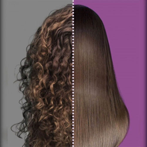 Brazilian keratin hair straightening system with natural shine and volume control