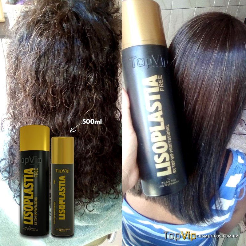 Lisoplastia Free Top Vip Brazilian Keratin Progressive Brush/1L/ Hair Straightening/Brazilian Blowout