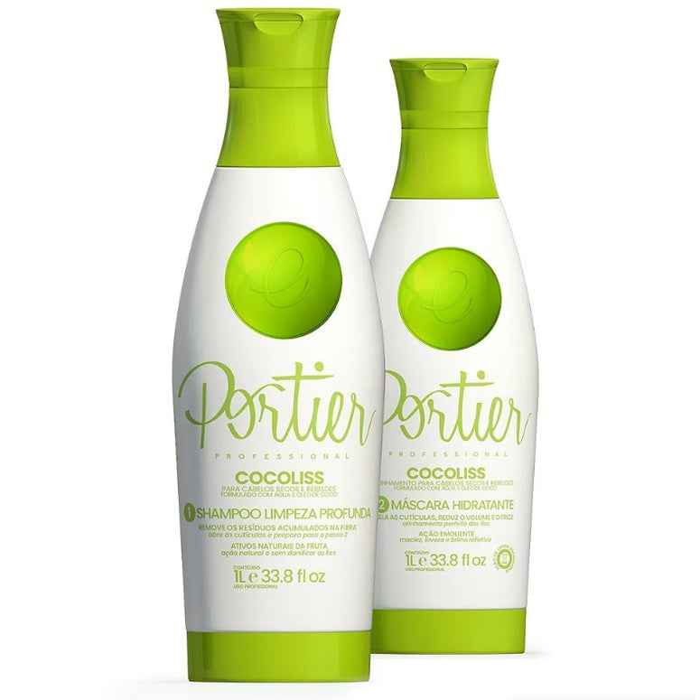 Portier CocoLiss Hair Realignment Kit - Brazilian Keratin Treatment with Deep Hydration and Frizz Control