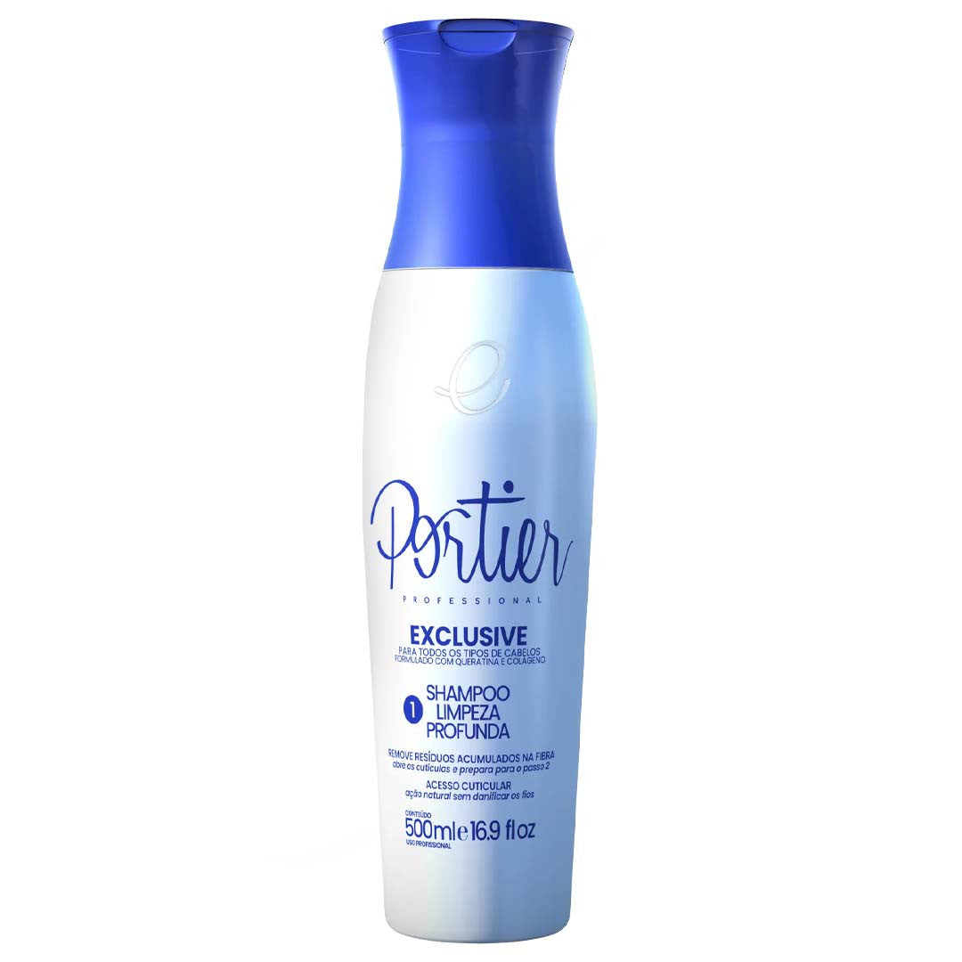 Portier Exclusive Progressive Brush 2x500ml | Brazilian Keratin Treatment for Frizz-Free, Smooth Hair