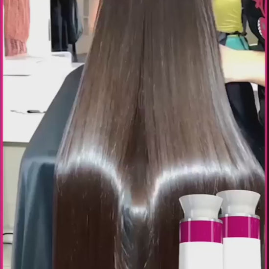 Video tutorial of Let Me Be Supreme Control Anti-Frizz Hair Treatment application and results