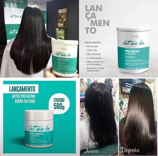 Le Me Be Progressive Protein Smoothing 1 liter + Btox Capillary Pro Repair Kit 1kg - Let Me Be | Brazilian Keratin Treatment