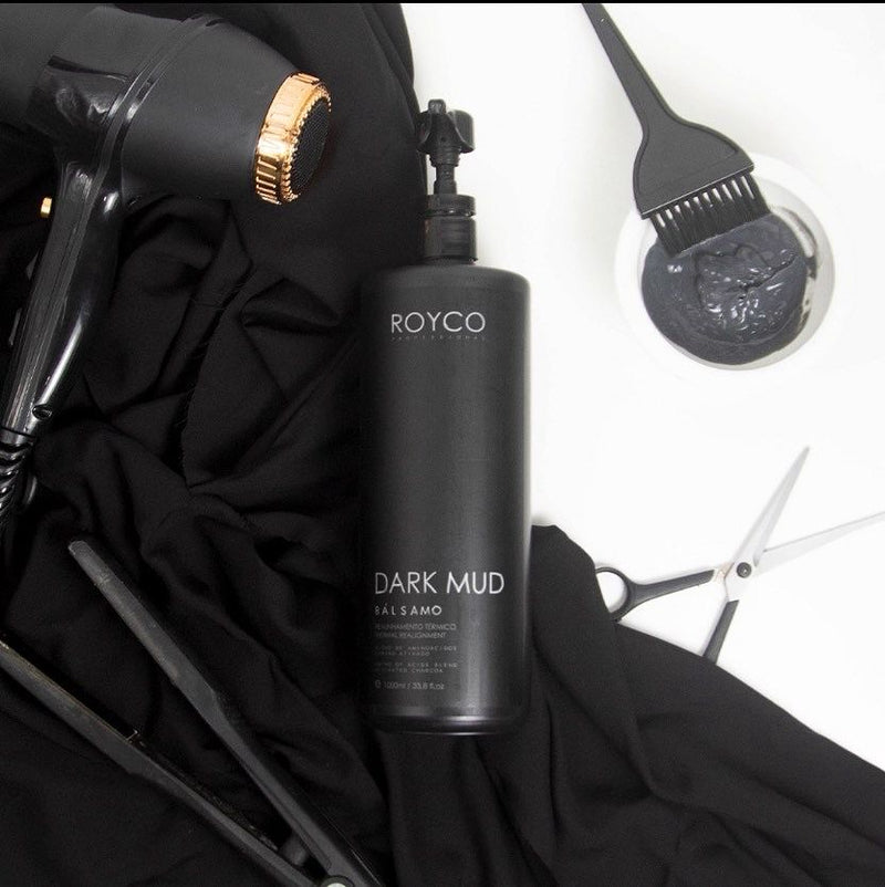 Applying Royco Dark Mud Brazilian Keratin for smooth, straight hair