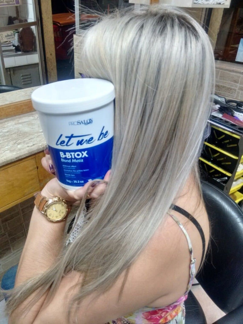 Ultra Blue and Anti Yellow mask for blonde hair, smooths and enhances cool tone