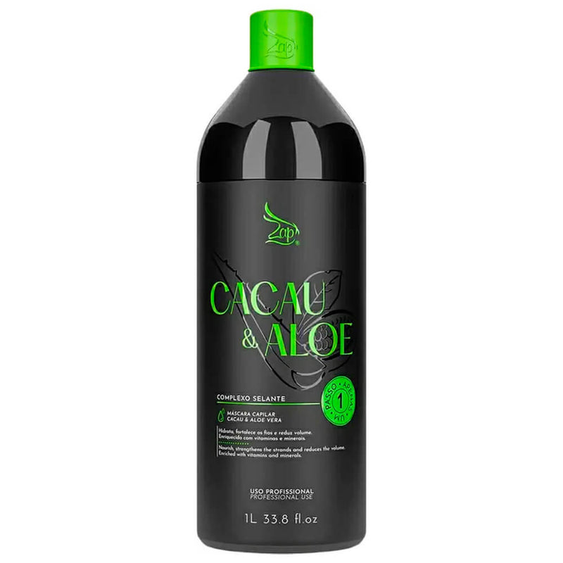 Escova Progressiva Zap Cacau &amp; Aloe Sem Pré-lavagem - 1Litro