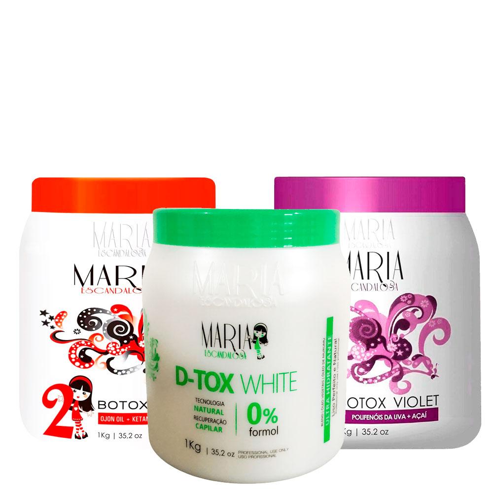 Kit Bonequinha Escandalosa Treatment Btox Complete 3 Units - Bonequinha Escandalosa | Brazilian Keratin Treatment