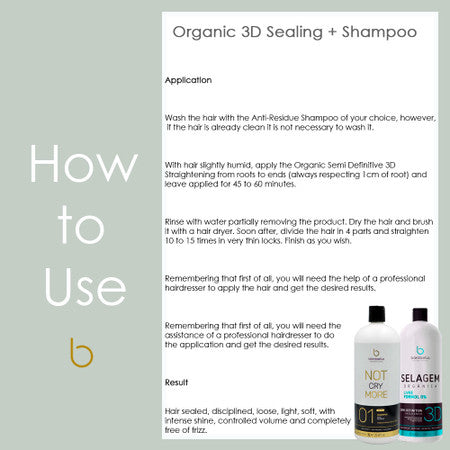 Kit Borabella Organic 3D Sealing + Shampoo Anti Resíduos Tratamento Profissional 2x1L/2x33.8 fl.oz - Borabella | Brazilian Keratin Treatment