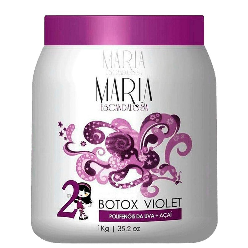 Bonequinha Escandalosa Violet Btox Tintant for Blonde and Gray Hair - Brazilian Keratin Treatment