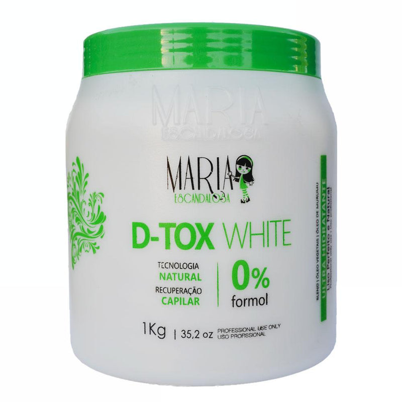 Bonequinha Escandalosa White Hair D-tox 1Kg, formaldehyde-free hair repair and volume reduction treatmen