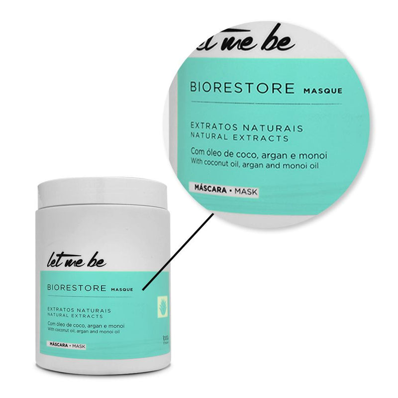 Applying Let Me Be Biorestore Masque for deep hydration and repair