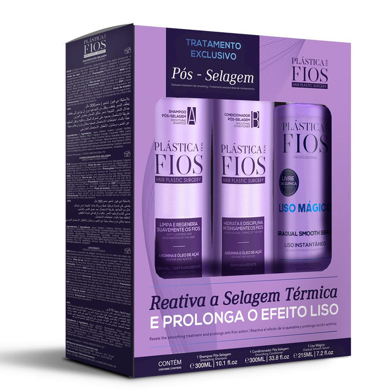 Cadiveu Plastica dos Fios Post-Sealing Kit for prolonged smoothness and frizz control