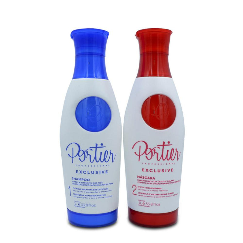 Portier Exclusive Progressive Brush 1L - Anti-Frizz Brazilian Keratin Treatment